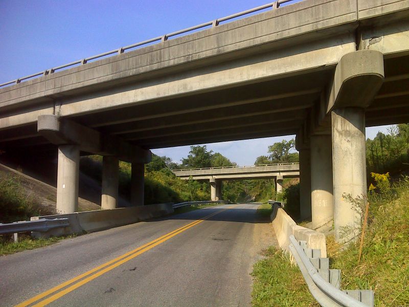 mm 12.4 The AT follows VA 779 (Valley Road) through this I-81 underpass.  GPS N37.3992 W79.8852  Courtesy pjwetzel@gmail.com