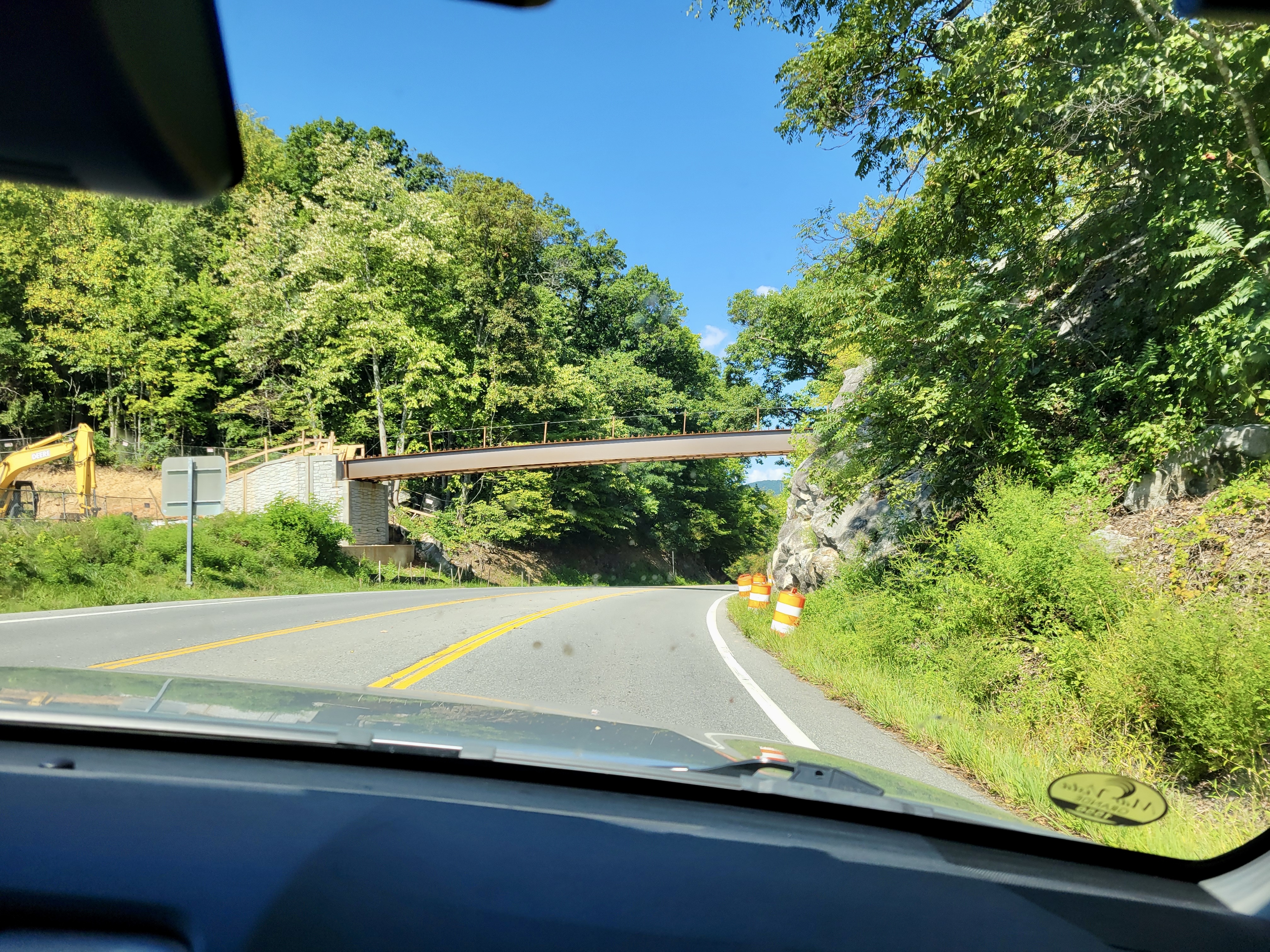 mm 19.6 trail uses pedestrian bridge to cross VA 311. (Photo taken August 2024 while still under construction) Courtesy cabincellars@yahoo.com