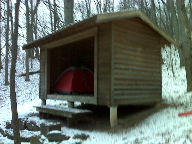 mm 18.8 Johns Spring Shelter early on a January morning
Courtesy pjwetzel@gmail.com