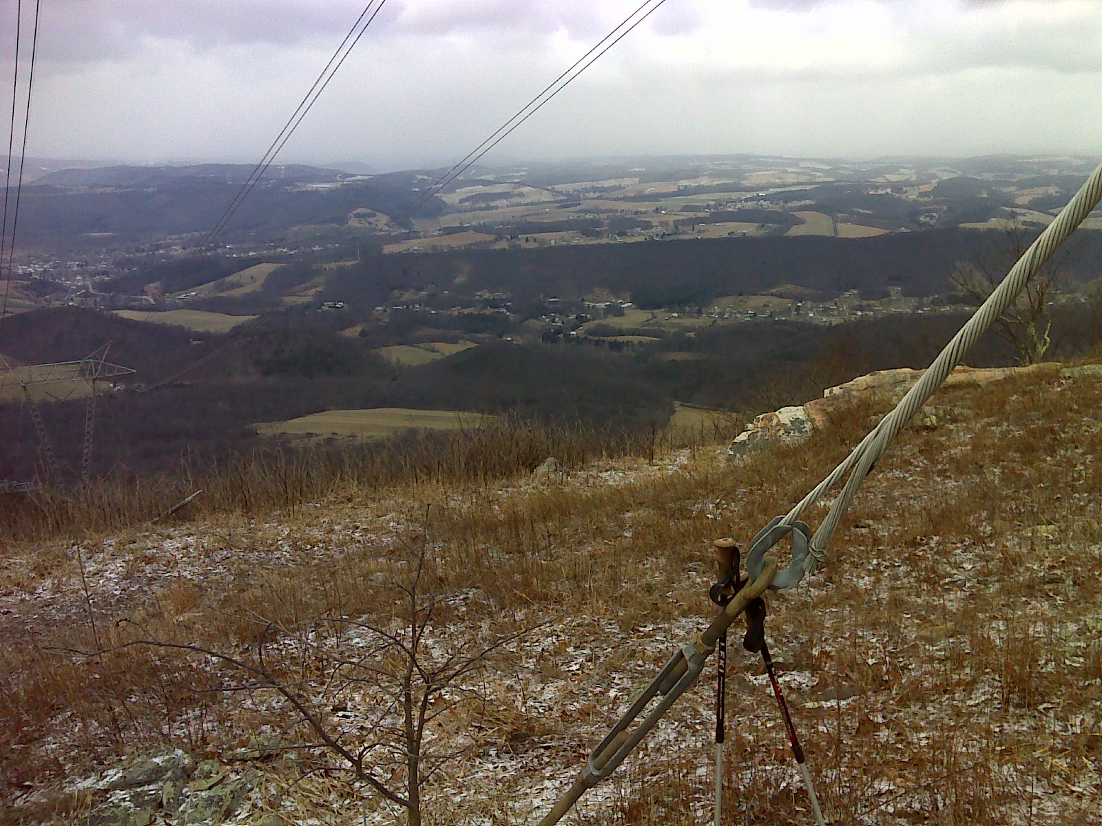mm 11.9 View into West Virginia from power line clearing on
Peters Mountain  Courtesy pjwetzel@gmail.com