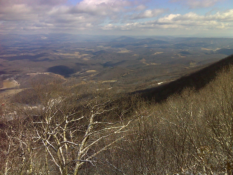 mm 16.7  Winter (January 2012) view from Sugar Run Mountain  Courtesy pjwetzel@gmail.com