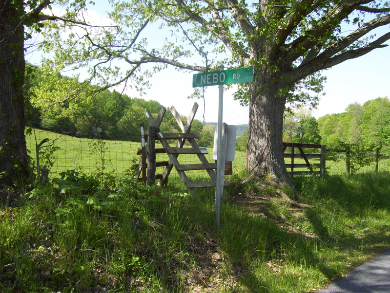 mm 2.4 - Stile at crossing of VA 610 at the Bland-Smyth County Line. The name of VA 610 changes here from Nebo Road (in Bland County) to Old Rich Valley Road (in Smyth County).  Courtesy dlcul@conncoll.edu