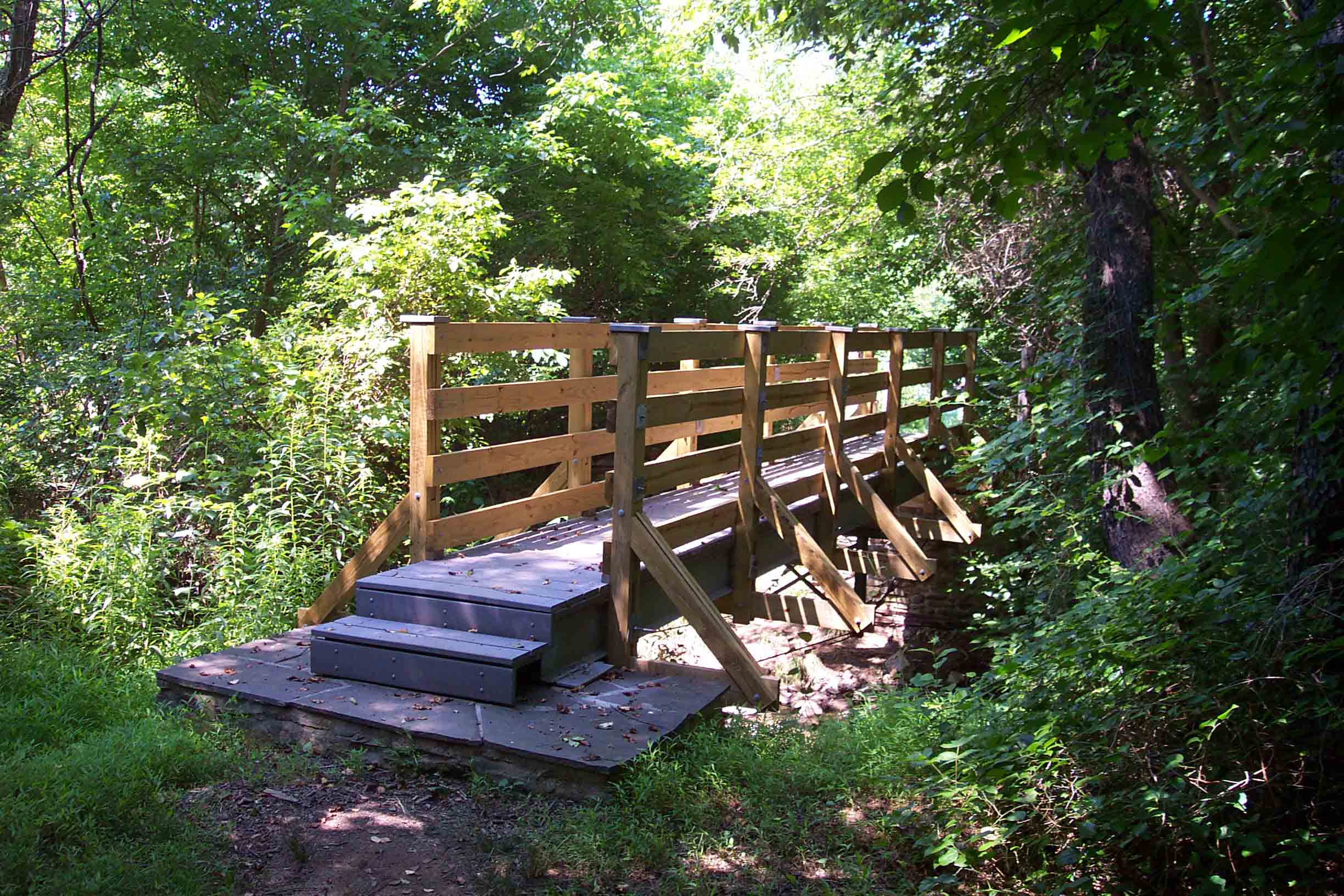 Footbridge - mile 11.6 A parking area is just on the other side of the bridge.  Courtesy ideanna656@aol.com