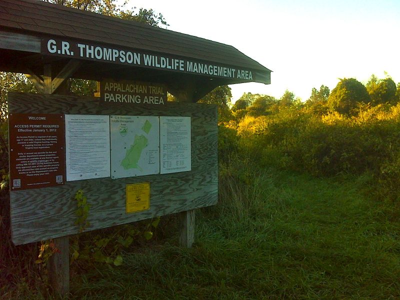 mm 6.8 Kiosk at Parking Area 6 in Thompson Wildlife Management Area.   GPS N38.9853 W77.9995  Courtesy pjwetzel@gmail.com