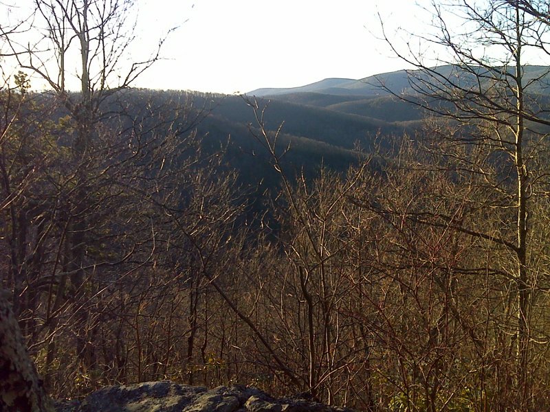 Vista of Iron Mountains looking east from AT north of VA 650. Taken at approx. mm 13.2.  GPS N36.7295 W81.4712  Courtesy pjwetzel@gmail.com