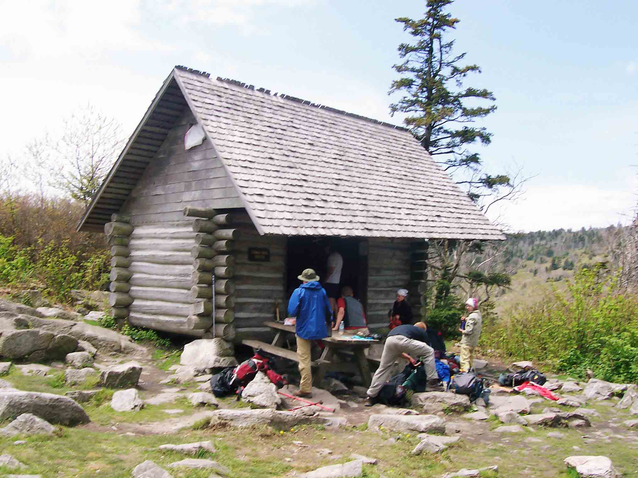 mm 12.7 - Thomas Knob Shelter in May 2006. Courtesy dlcul@conncoll.edu