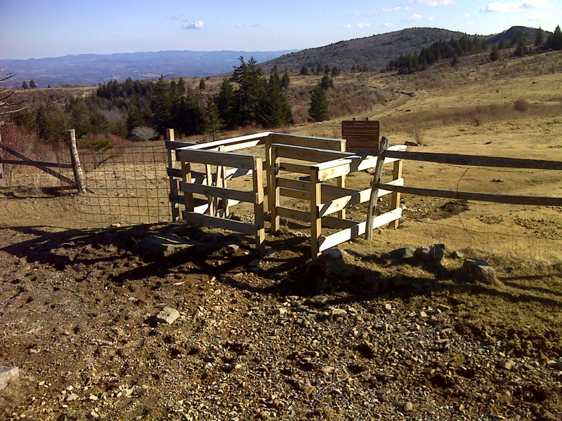 mm 10.3 Stile at State park boundary where AT southbound begins ascent to Wilburn Ridge. Taken in February 2012.   Courtesy pjwetzel@gmail.com