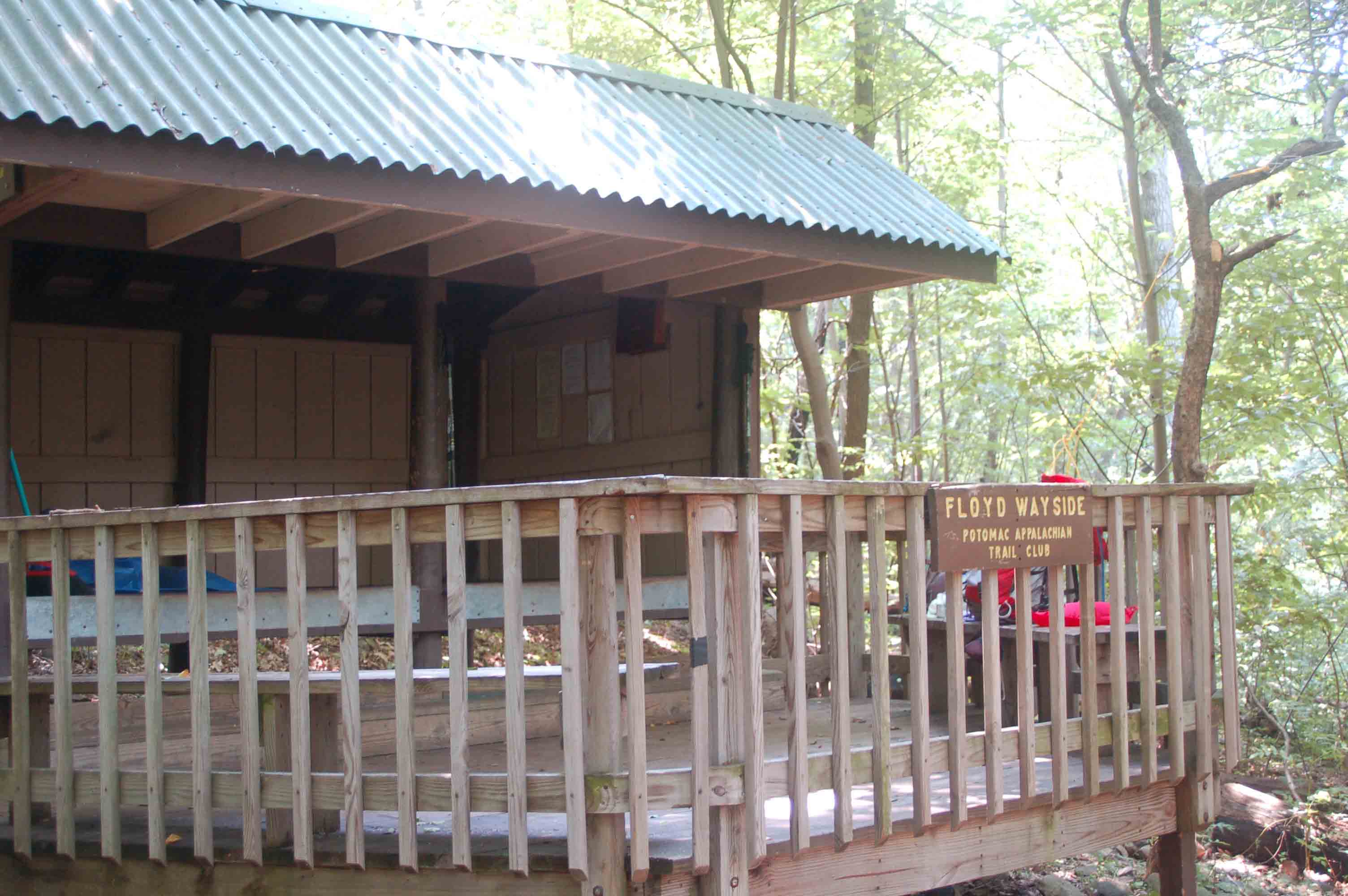 Side view of Tom Floyd Wayside Shelter at Mile 2.9.  Courtesy ideanna656@aol.com