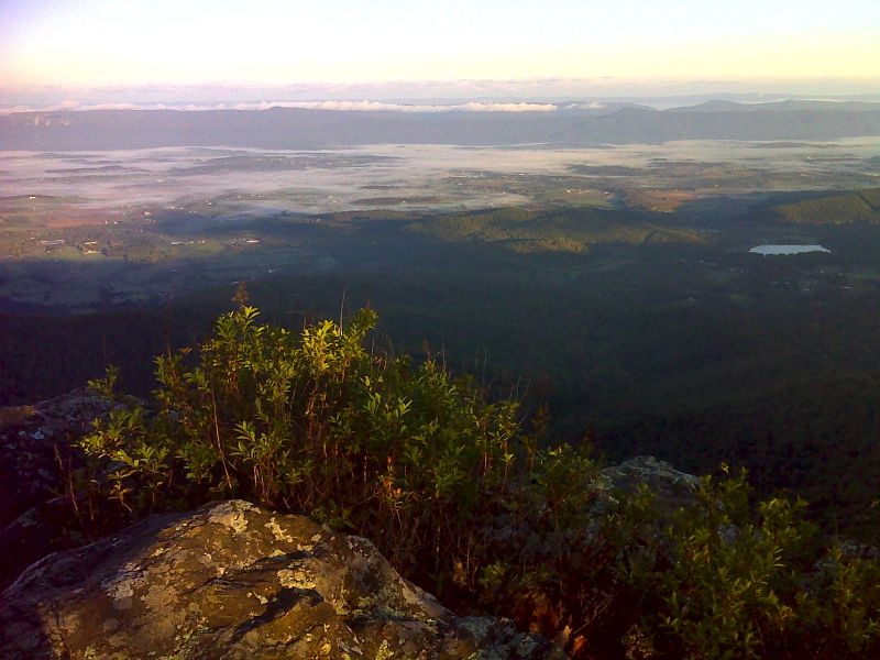 mm 8.4 Early morning view to the west from Little Stonyman. GPS N38.6033 W78.3676  Courtesy pjwetzel@gmail.com