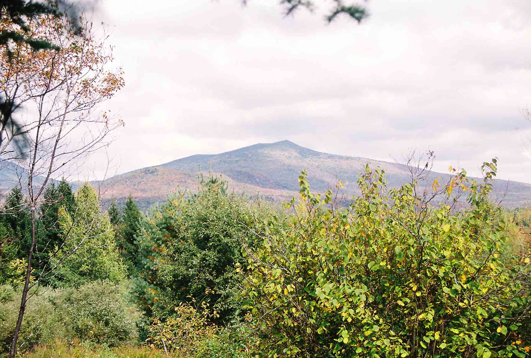 Killington Mt. from south of Upper Cold River Road. Taken at approx. Mile 12.7.  Courtesy dlcul@conncoll.edu