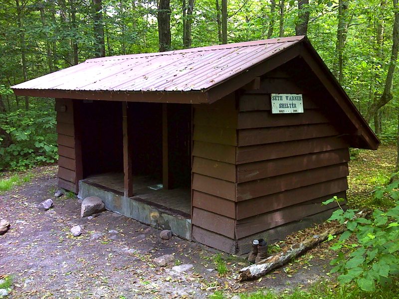 mm 11.5 Seth Warner Shelter. This is 0.2 miles from the AT via a blue-blazed side trail.  GPS N42.7717 W 73.1368  Courtesy pjwetzel@gmail.com